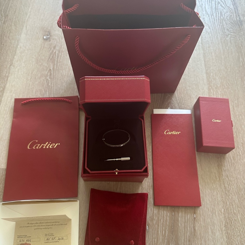 Cartier Small Love Bracelet size 15 in white gold